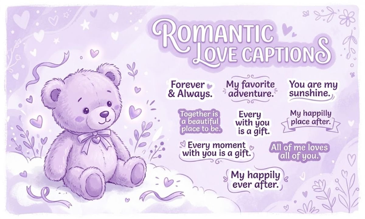 Romantic love caption