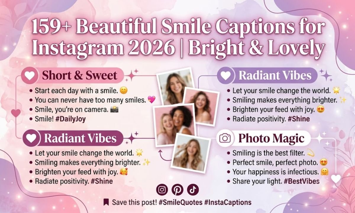 159 beautiful smile captions