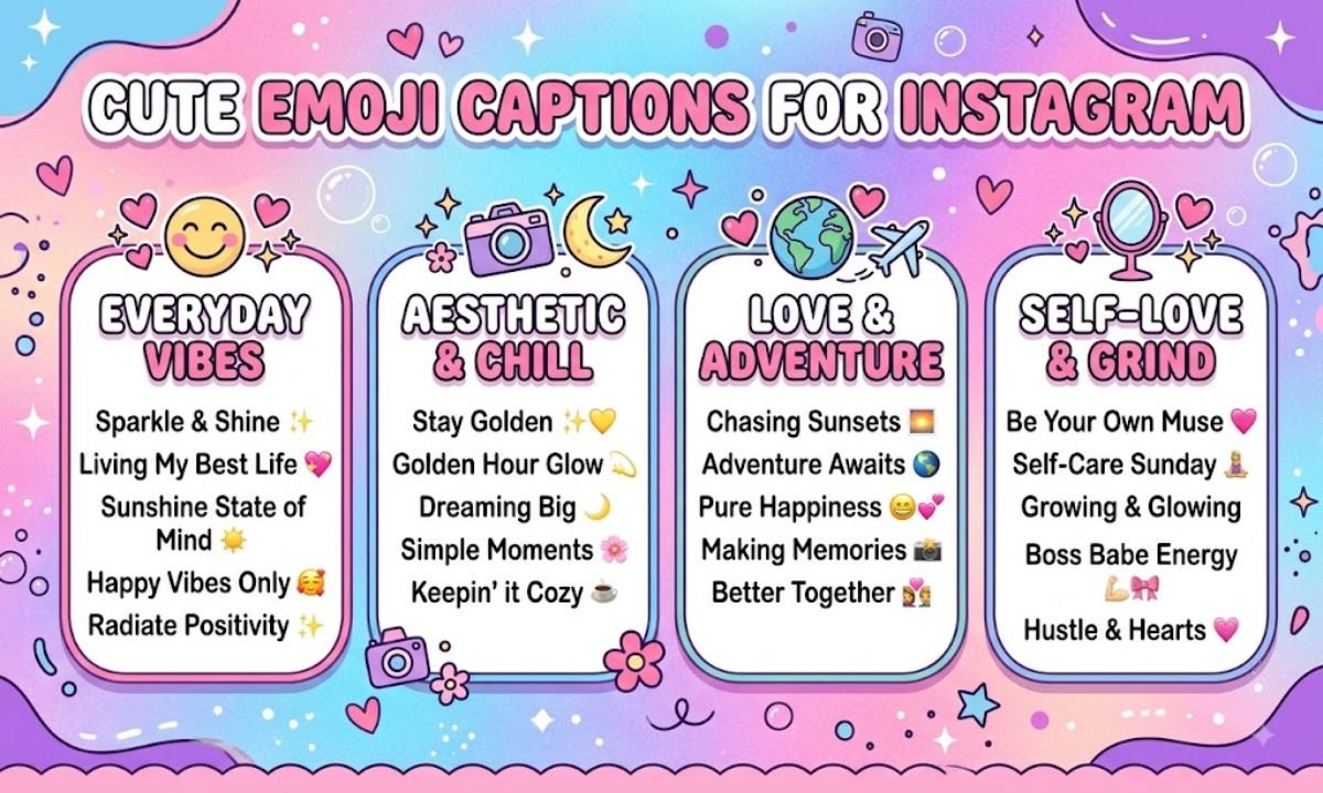 Cute Emoji Captions for Instagram