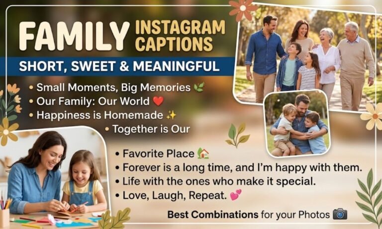 Family Instagram Captions Short