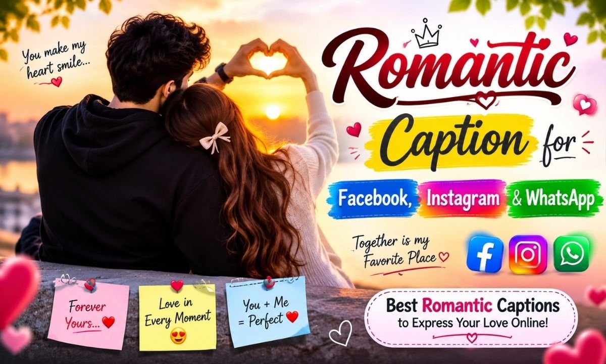 Romantic Caption for Facebook, Instagram & WhatsApp 