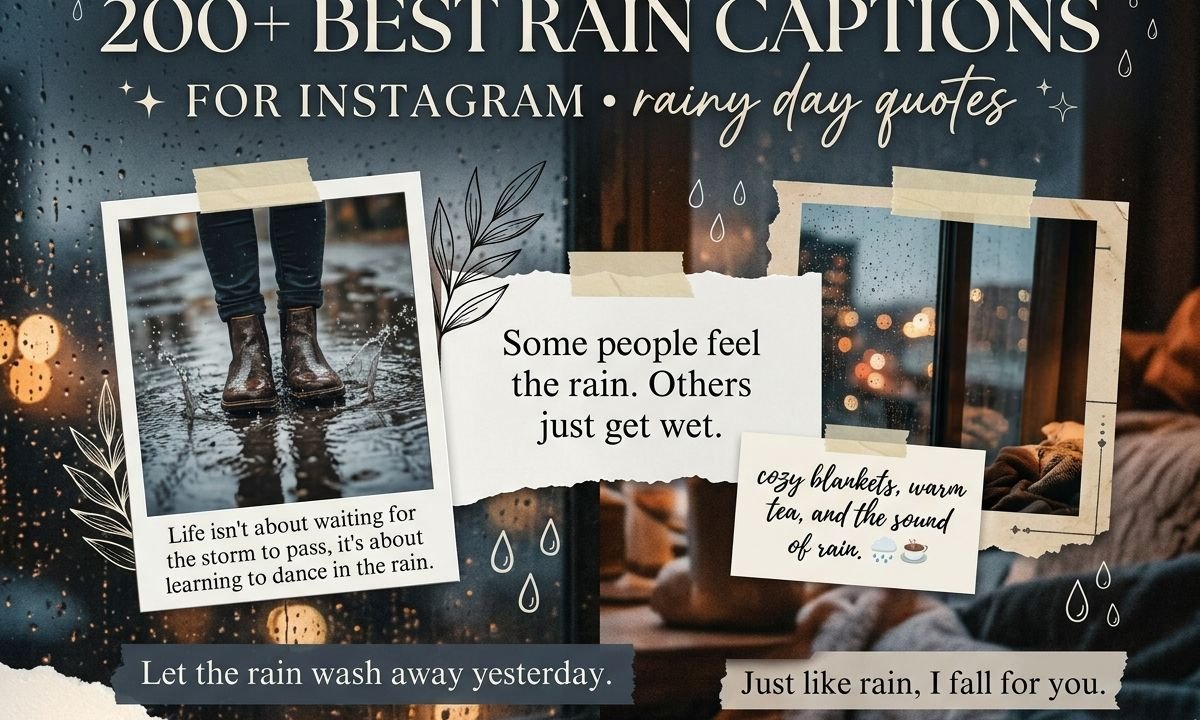 Best Rain Captions for Instagram