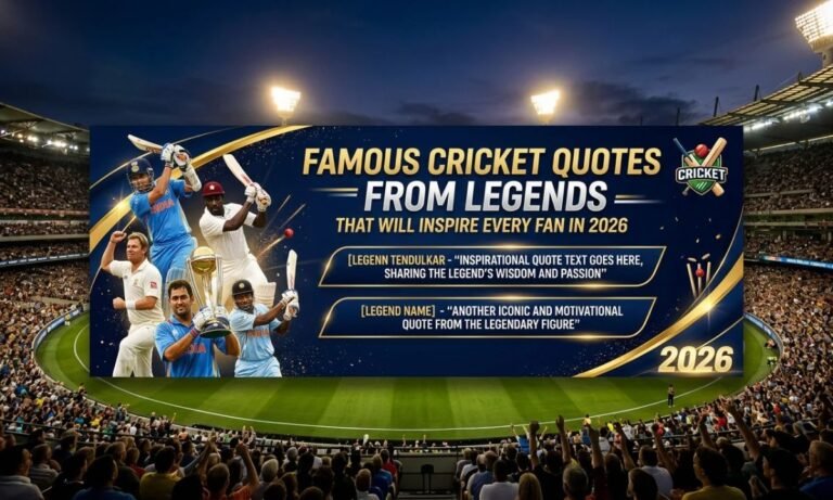 Famous Cricket Quotes from Legends That Will Inspire Every Fan in 2026 