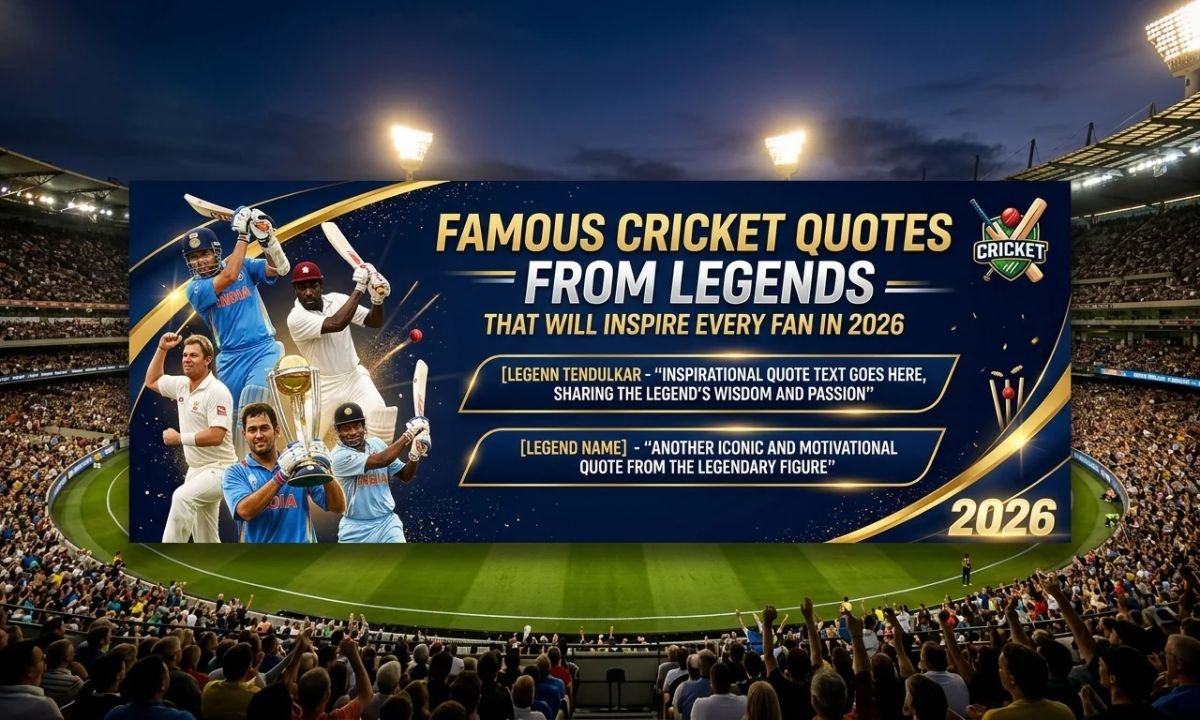 Famous Cricket Quotes from Legends That Will Inspire Every Fan in 2026 