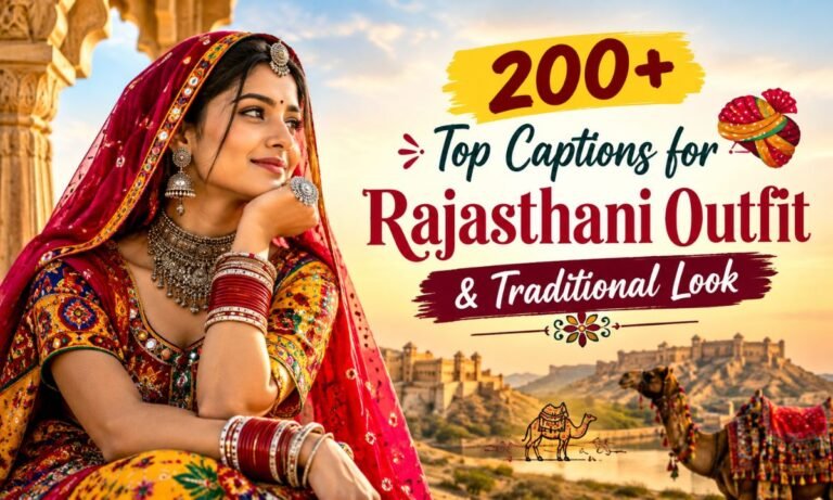 Top Captions for Rajasthani Outfit (1)