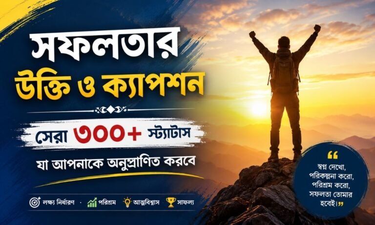 সফলতার উক্তি ও ক্যাপশন: সেরা ৩০০+