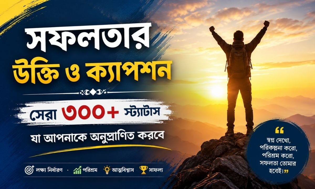 সফলতার উক্তি ও ক্যাপশন: সেরা ৩০০+