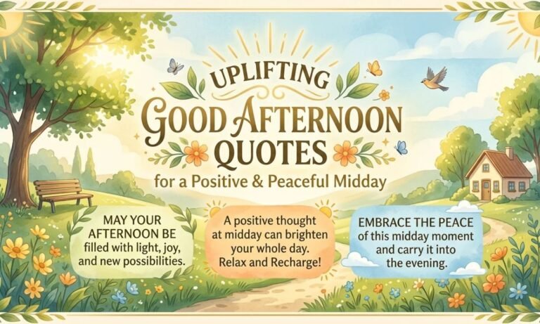 Uplifting Good Afternoon Quotes for a Positive & Peaceful Midday 