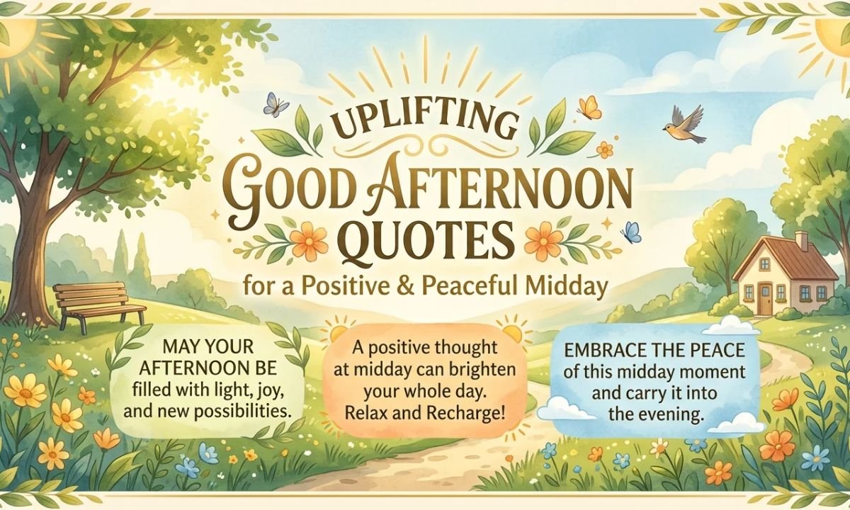 Uplifting Good Afternoon Quotes for a Positive & Peaceful Midday 