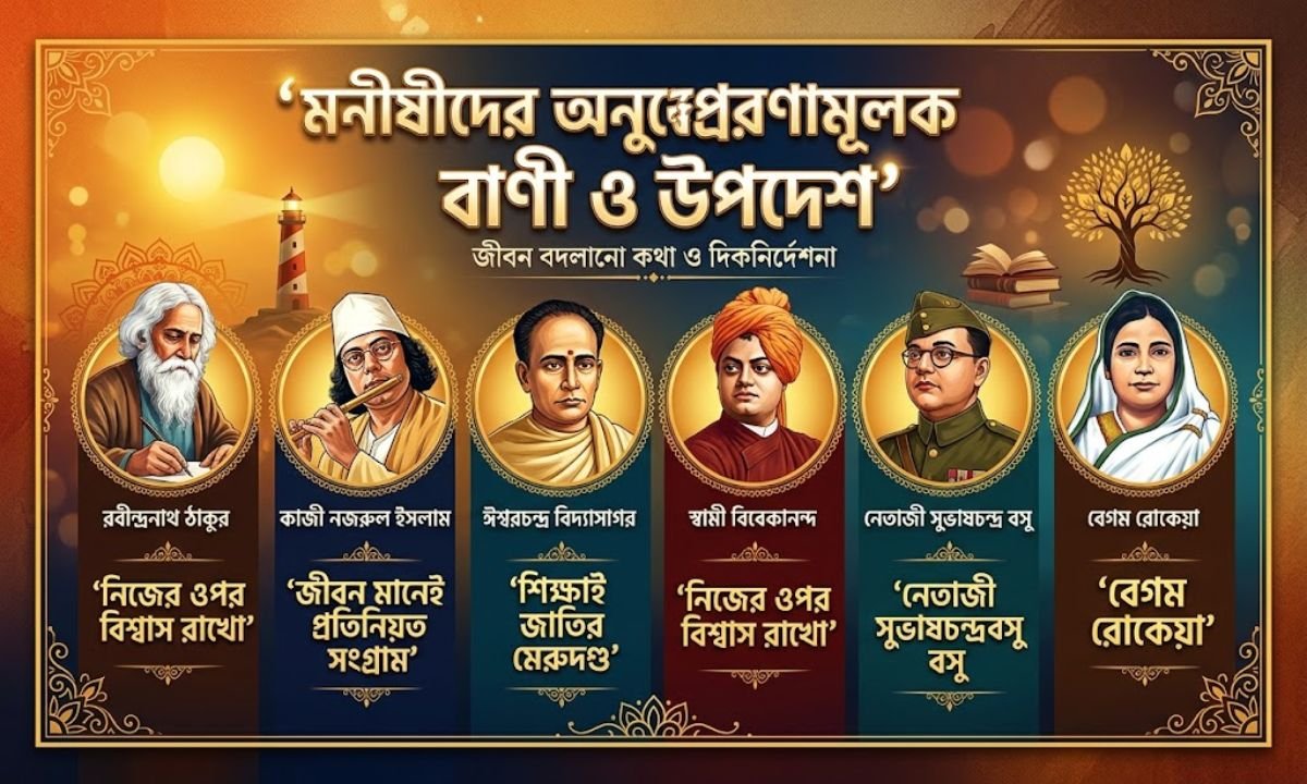 মনীষীদের অনুপ্রেরণামূলক বাণী ও উপদেশ 