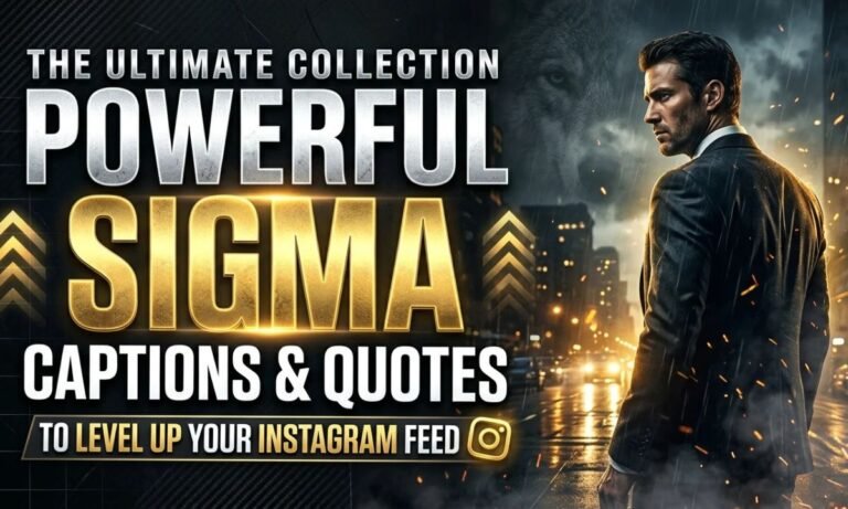 450+Powerful Sigma Captions & Quotes to Level Up Your Instagram Feed 